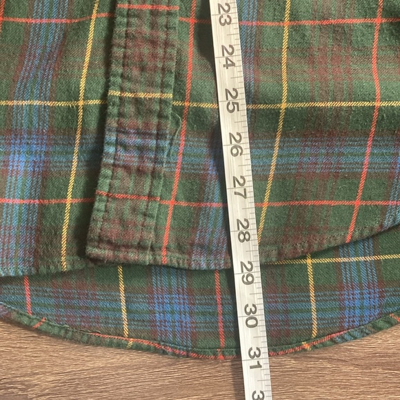 Vintage GH Bass & Co Green Plaid Button Down Long Sleeved Flannel Small EUC - Picture 6 of 7
